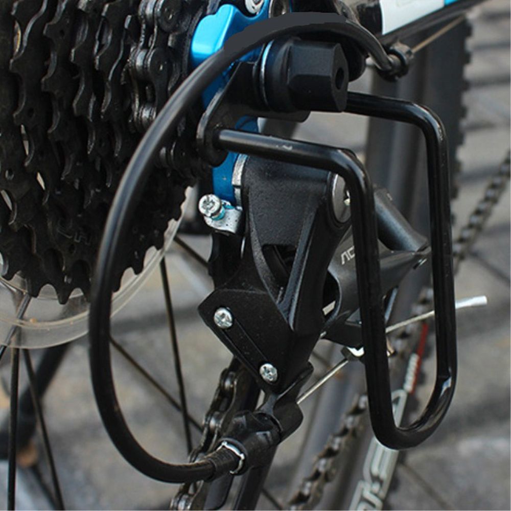 Cycling Gear Black - Прочный черный стальной защитник заднего переключателя