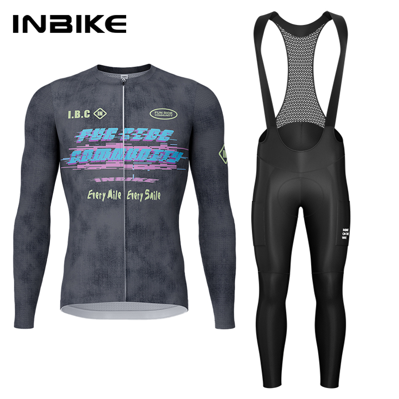 Cycling Gear Logo - INBIKE весенне-осенний велосипедный комплект, велосипедный трикотаж,