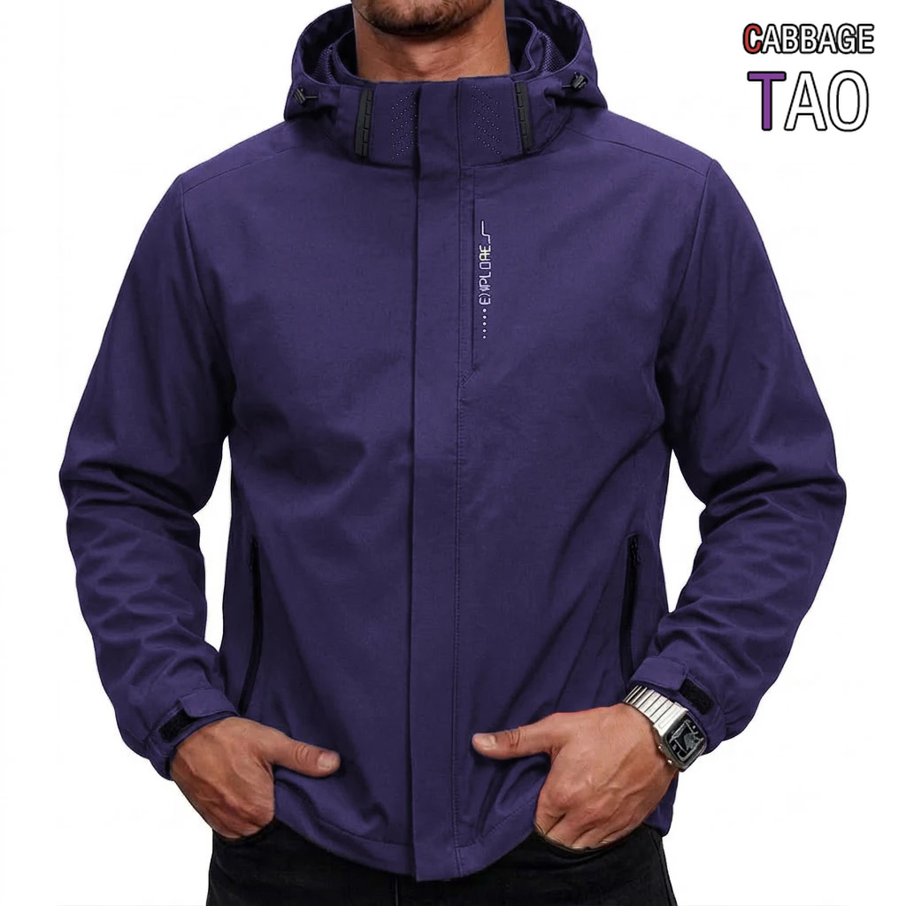Cycling Gear Rain - Мужская водонепроницаемая тактическая ветровка с отстегивающимся