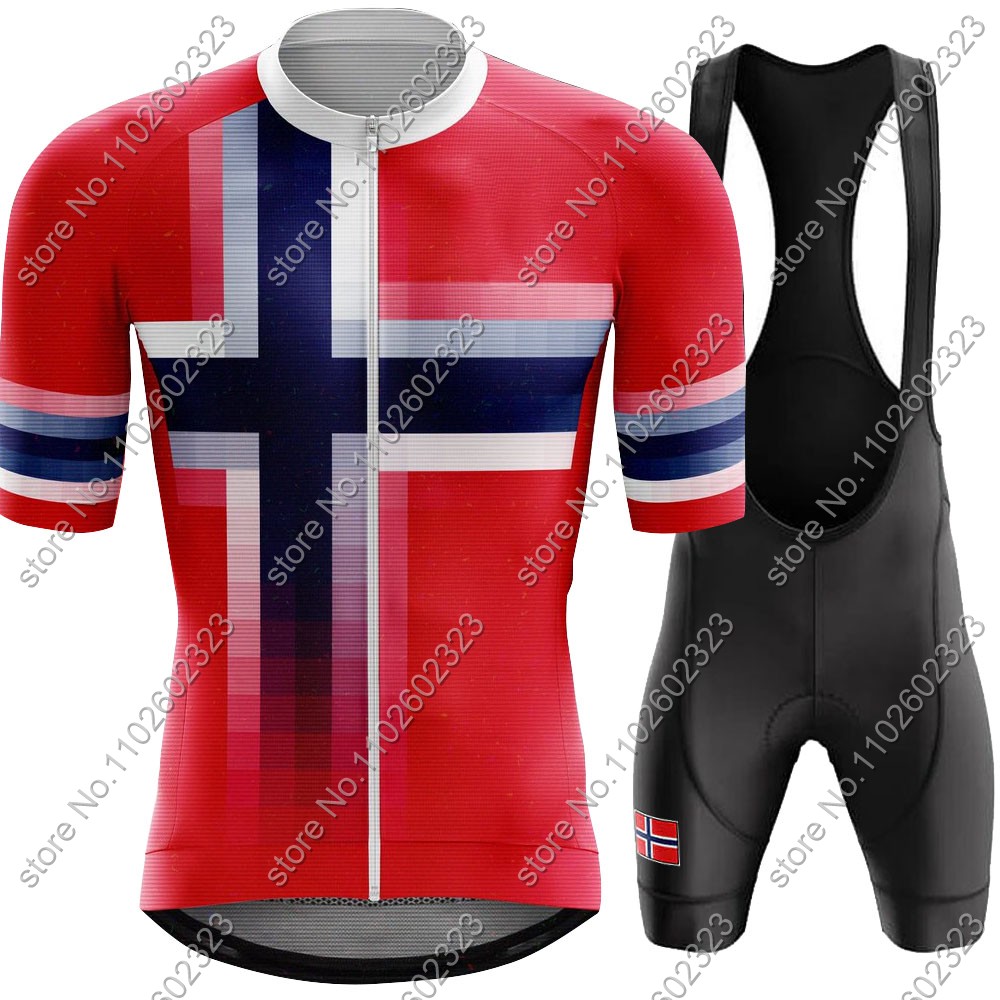 Cycling Gear Logo - 2024 Комплект футболок для велоспорта Норвегии,