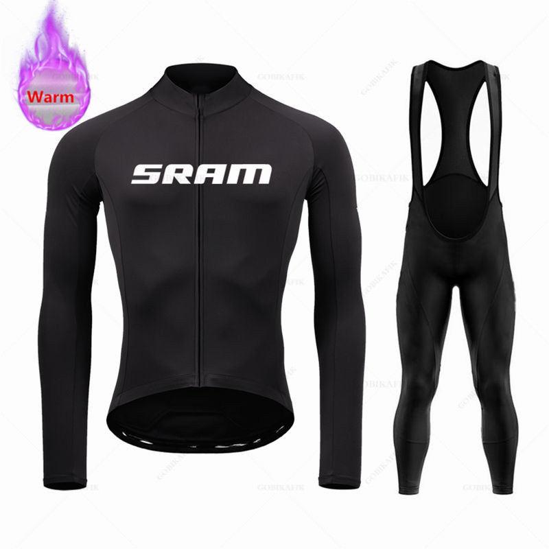 Cycling Gear Logo - Зимний теплый флисовый комплект Sram с