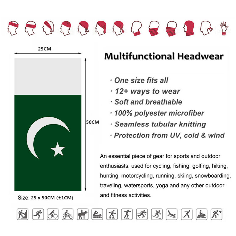 Бандана с пакистанским флагом, – обзор и цена Cycling Gear Pakistan